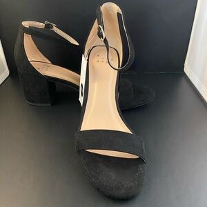 A New Day Black Ankle Strap Block Heel Pumps - size 7-1/2, New in box with tag